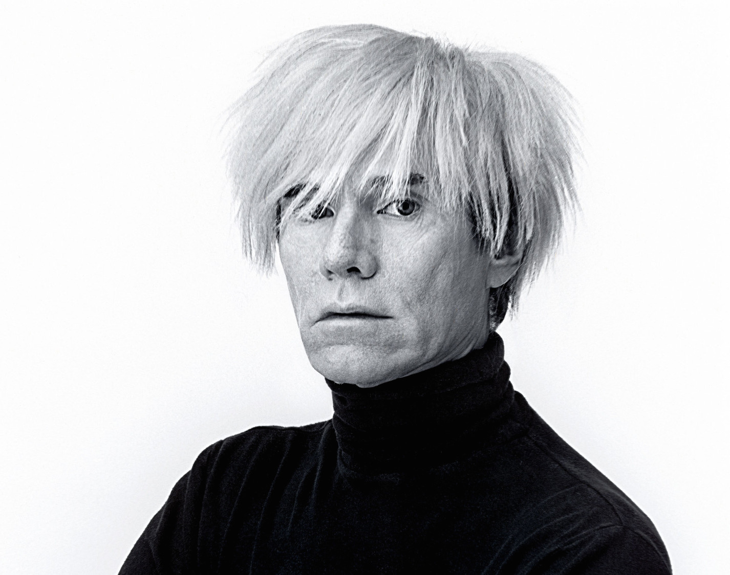 B945H6 Andy Warhol, artist, portrait, himself, white background