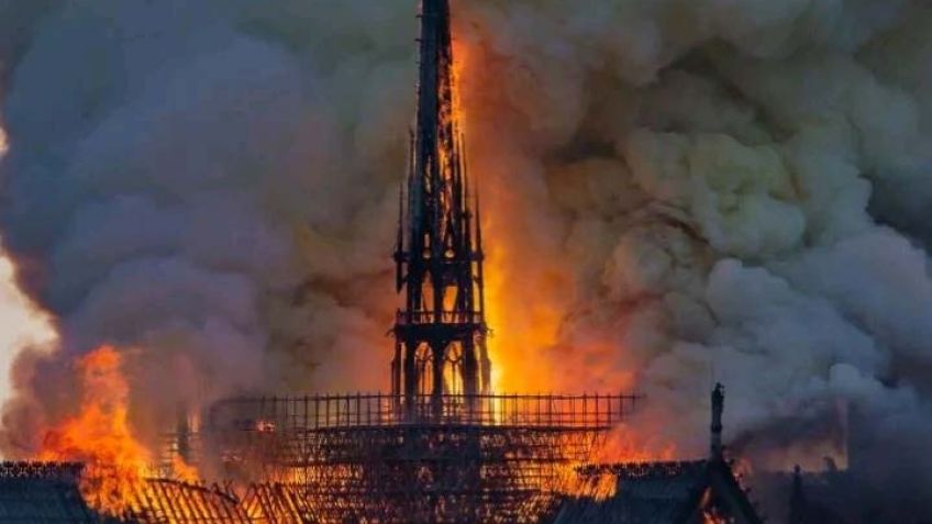 Se incendia la catedral de Notre Dame en París