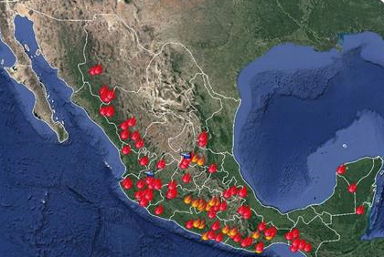 La NASA captó los incendios forestales en México desde el espacio