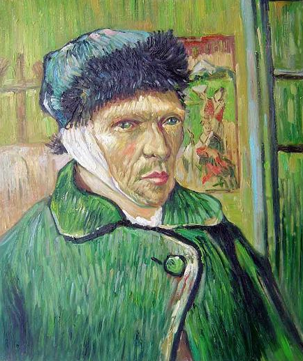 Autorretrato con la oreja vendada (1889). Vincent Van Gogh 