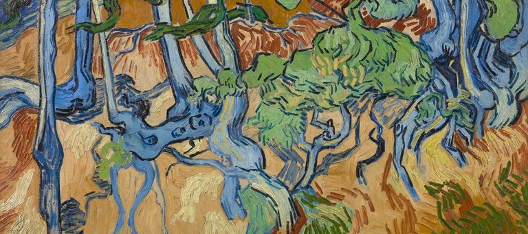 Raíces de árbol, es la última obra pintada de Van Gogh