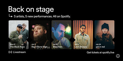 Spotify lanza una serie de conciertos virtuales