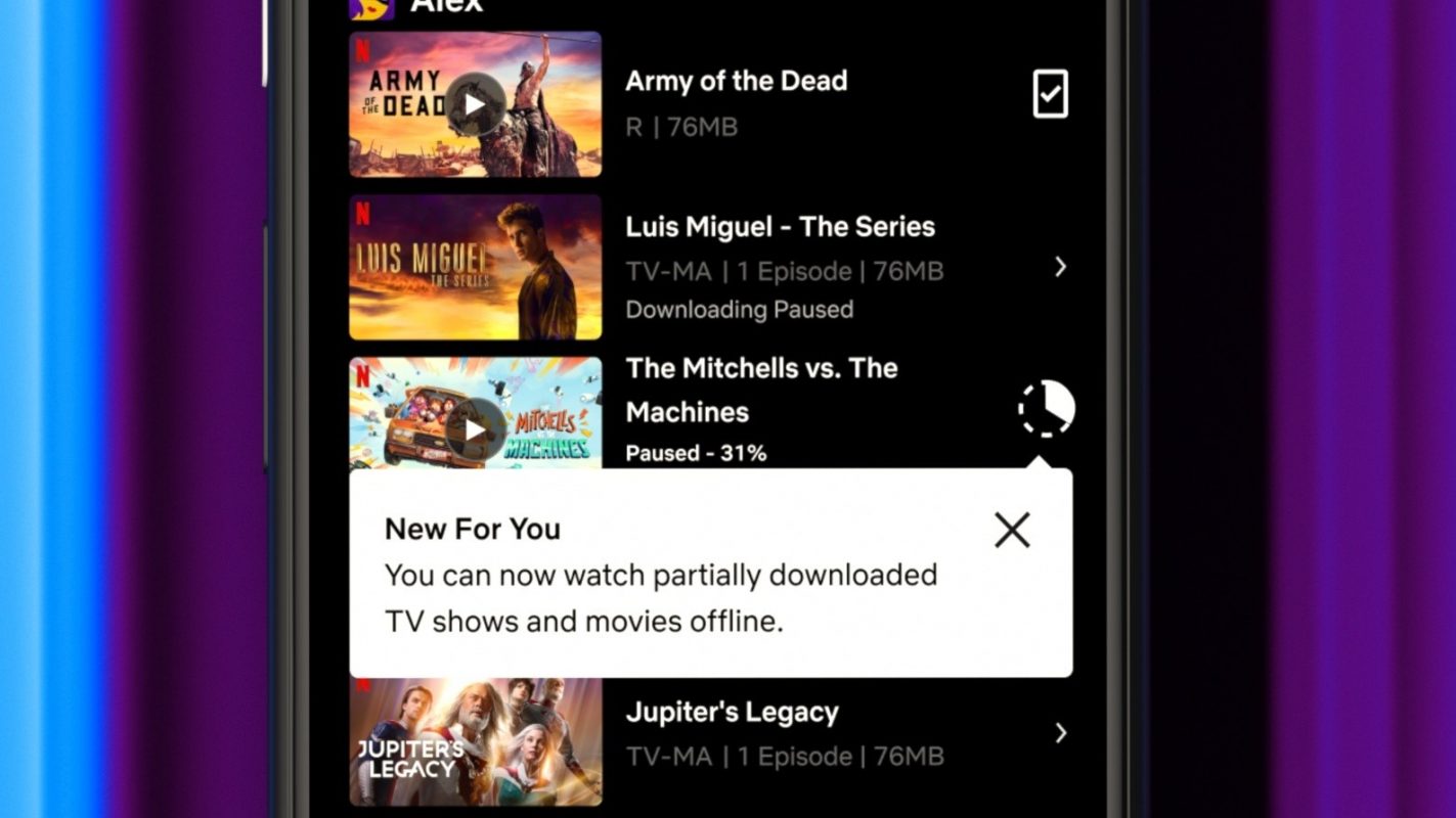 Ahora Netflix te permite ver contenido antesde que haya completado la descarga
