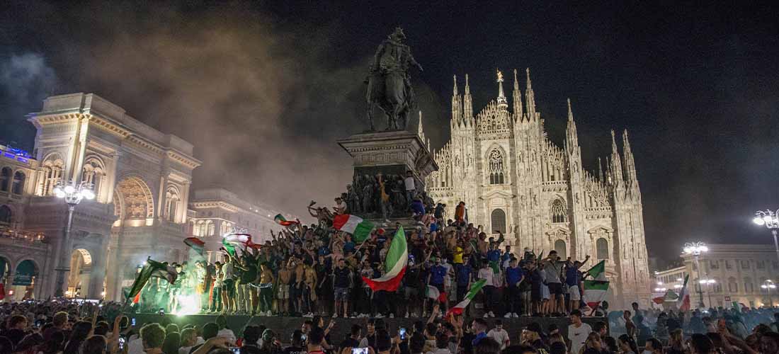 Hubo un muerto y varios heridos en celebraciones por Italia