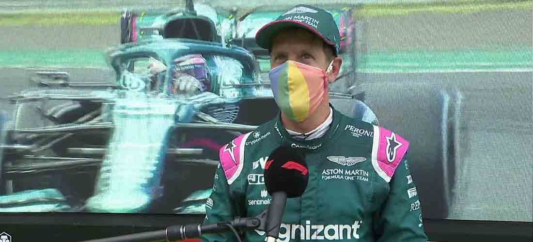 Sebastian Vettel en apoyo a la comunidad LGBT durante el GP Hungría