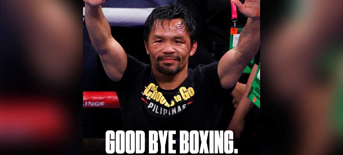 Manny Pacquiao anuncia su retiro del Boxeo