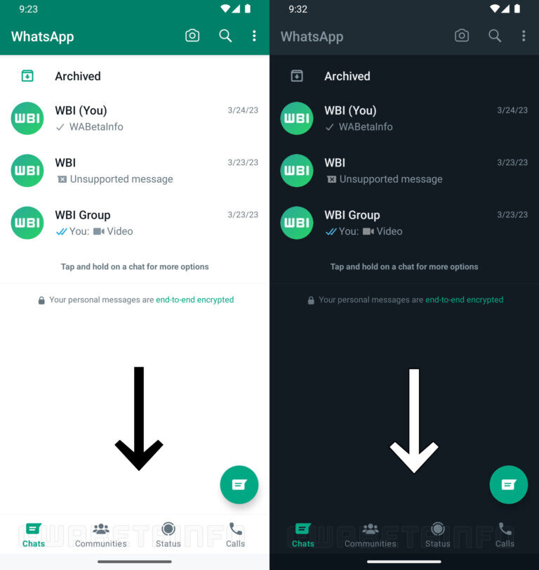 Nuevo diseño de WhatsApp para Android