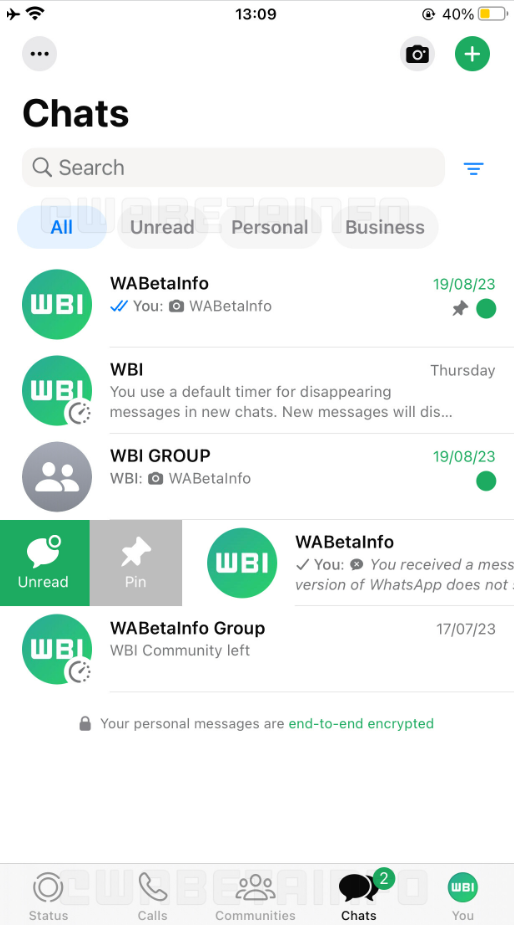NUevo diseño de WhatsApp para iOS