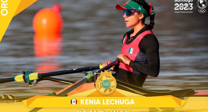 Kenia Lechuga conquista el oro en remo en los Panamericanos 2023