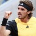 Greece's Stefanos Tsitsipas celebrates after a point as he plays against Germany's Daniel Altmaier during their men's singles match on on Court Suzanne-Lenglen on day four of the French Open tennis tournament at the Roland Garros Complex in Paris on May 29, 2024. (Photo by EMMANUEL DUNAND / AFP)