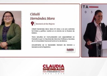 Citlalli Hernández encabezará la nueva Secretaría de las Mujeres: Claudia Sheinbaum