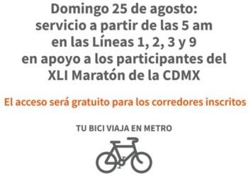 Metro tendrá horario especial el próximo domingo por Maratón de la CDMX