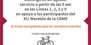 Metro tendrá horario especial el próximo domingo por Maratón de la CDMX