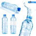 Vector realistic illustration of water bottles on a white background.