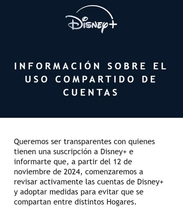 Disney Plus cuentas compartidas México