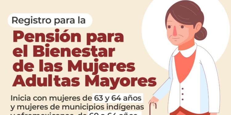 Inicia registro para la pensión para mujeres de 60 a 64 años