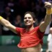 MADRID, SPAIN - NOVEMBER 24: Rafael Nadal of Spain celebrates victory n his singles match against Denis Shapovalov of Canada in the Final between Spain and Canada during Day Seven of the 2019 David Cup at La Caja Magica on November 24, 2019 in Madrid, Spain. (Photo by Alex Pantling/Getty Images)