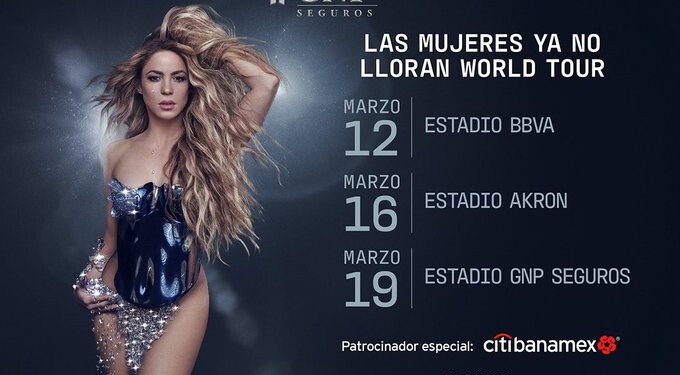 Shakira anuncia conciertos en México como parte de tour "Las mujeres ya no lloran"