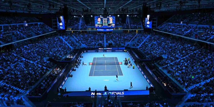 TURIN, ITALY- NOVEMBER 11: Images of center court,
photo by Corinne Dubreuil/ATP Tour