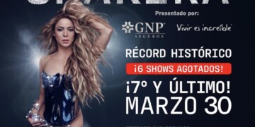 Shakira logra récord con séptimo concierto en Estadio GNP