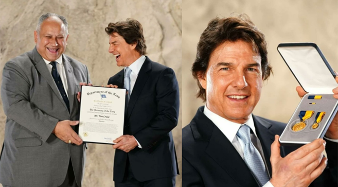 Tom Cruise recibe reconocimiento de la Marina de Estados Unidos