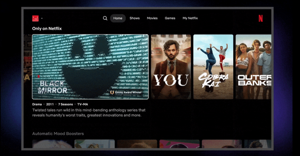 Nueva interfaz de Netflix en televisores