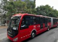 CDMX presenta la primera unidad biarticulada totalmente eléctrica del Metrobús