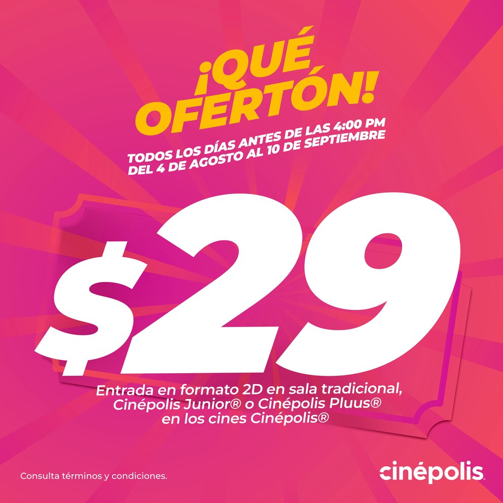 Cinépolis boletos 29 pesos
