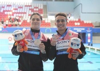 Osmar Olvera y Juan Celaya brillan en el Mundial de Deportes Acuáticos