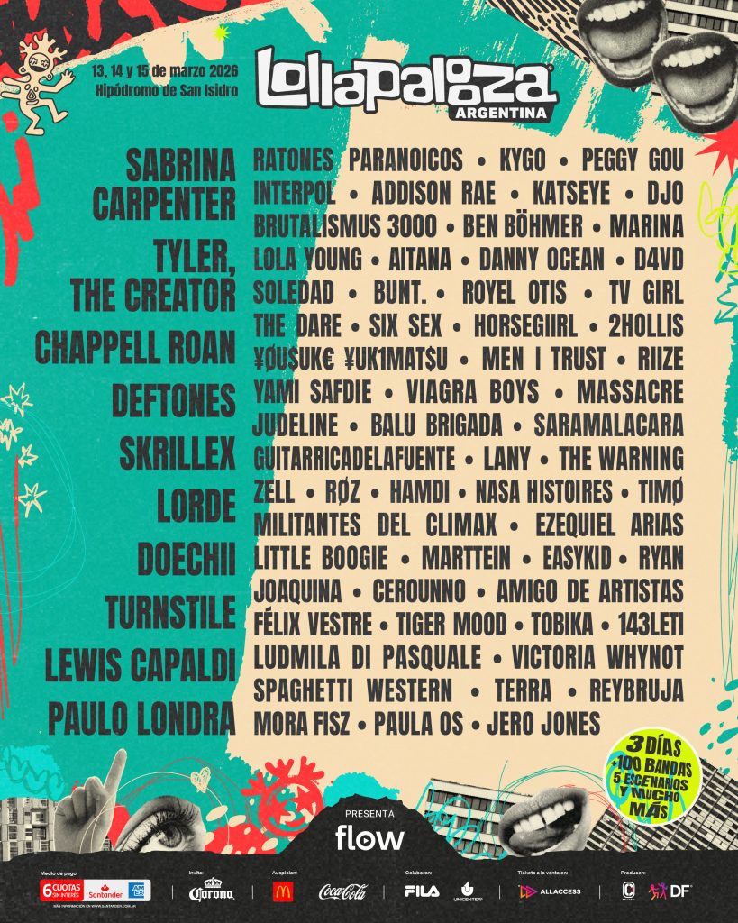 Lollapalooza Argentina 2026 line up