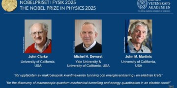 Dan Premio Nobel de Física 2025 a científicos de la mecánica cuántica